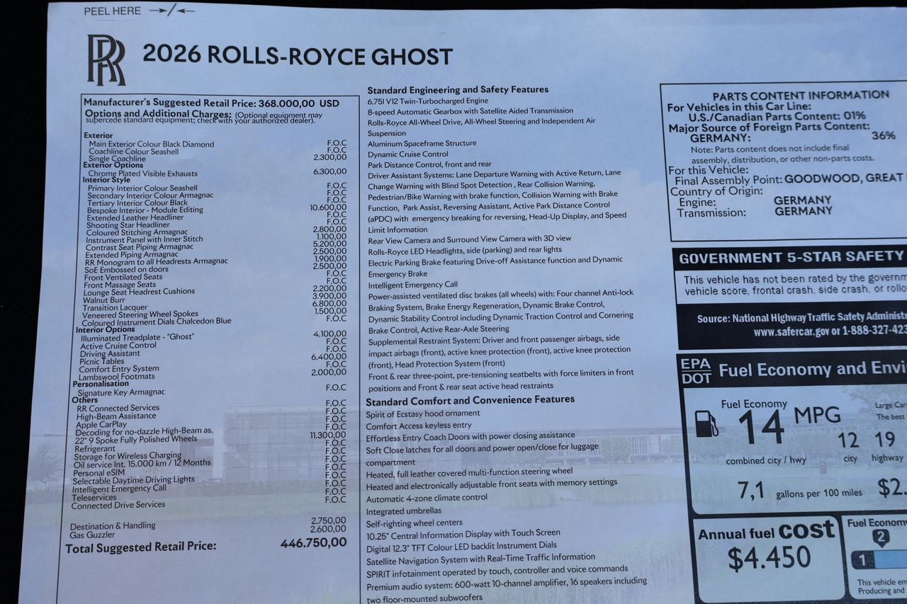 2026 Rolls-Royce Ghost Sedan