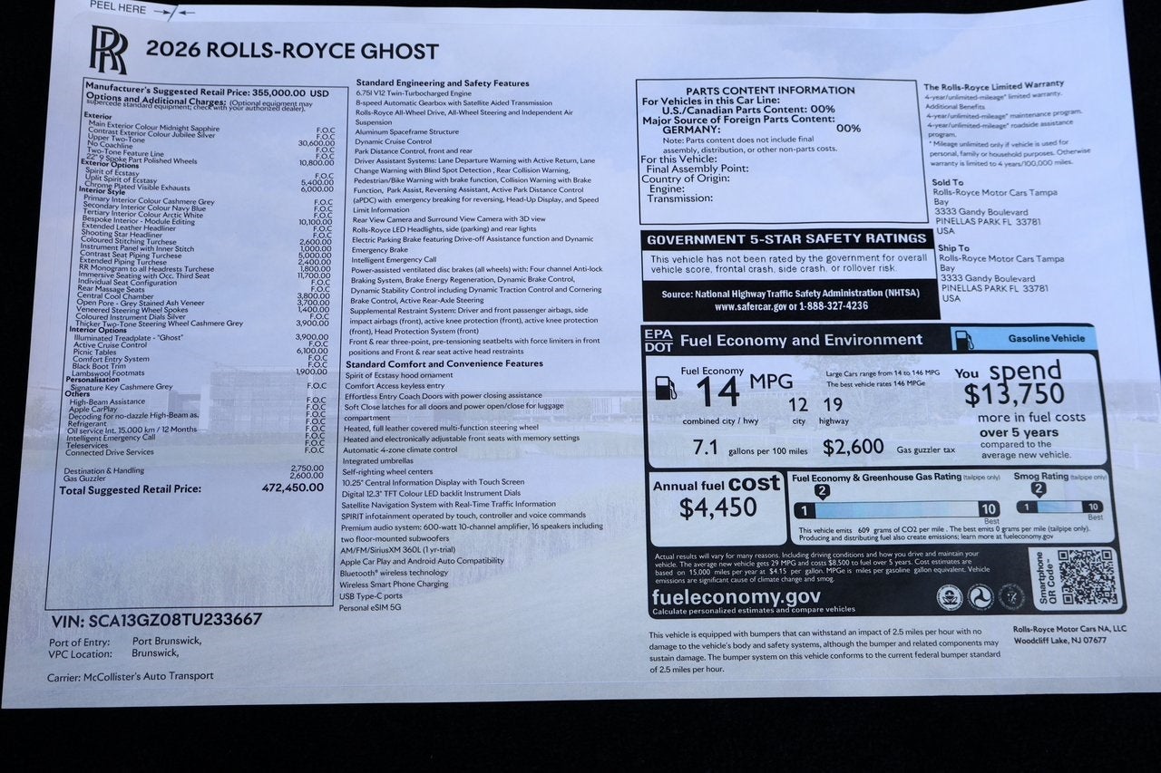 2026 Rolls-Royce Ghost 
