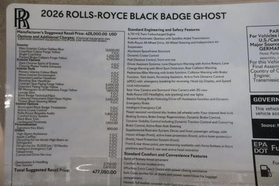 2026 Rolls-Royce Ghost Black Badge