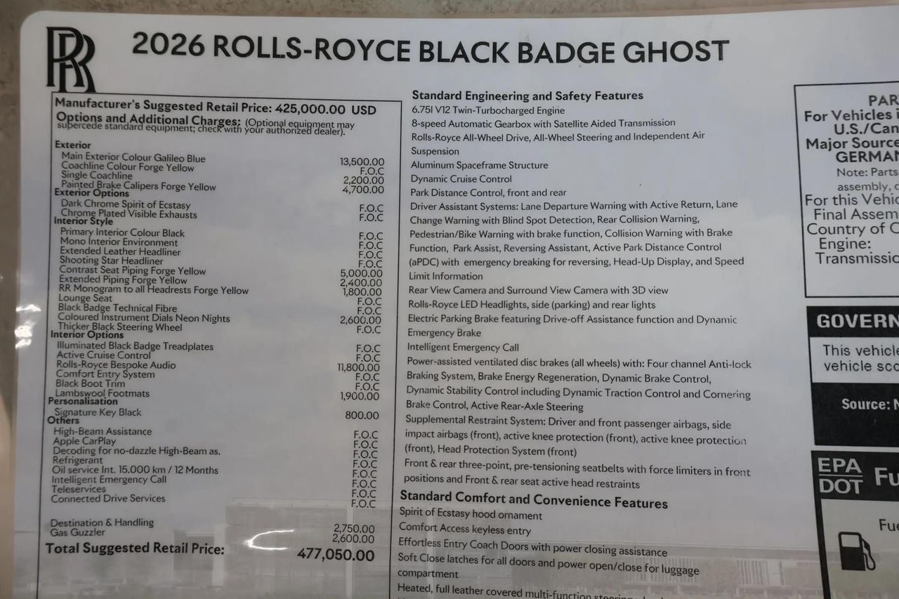 2026 Rolls-Royce Ghost Black Badge