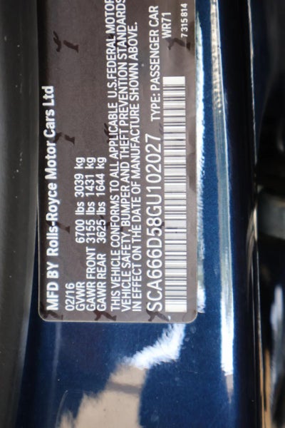 2016 Rolls-Royce Dawn 2dr Convertible