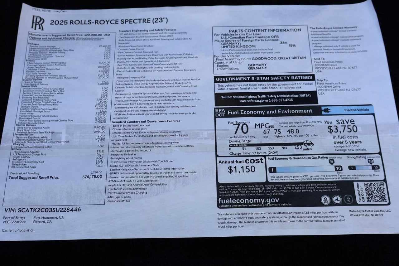 2025 Rolls-Royce Spectre Coupe
