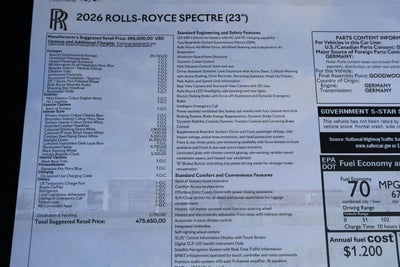 2026 Rolls-Royce Spectre Coupe