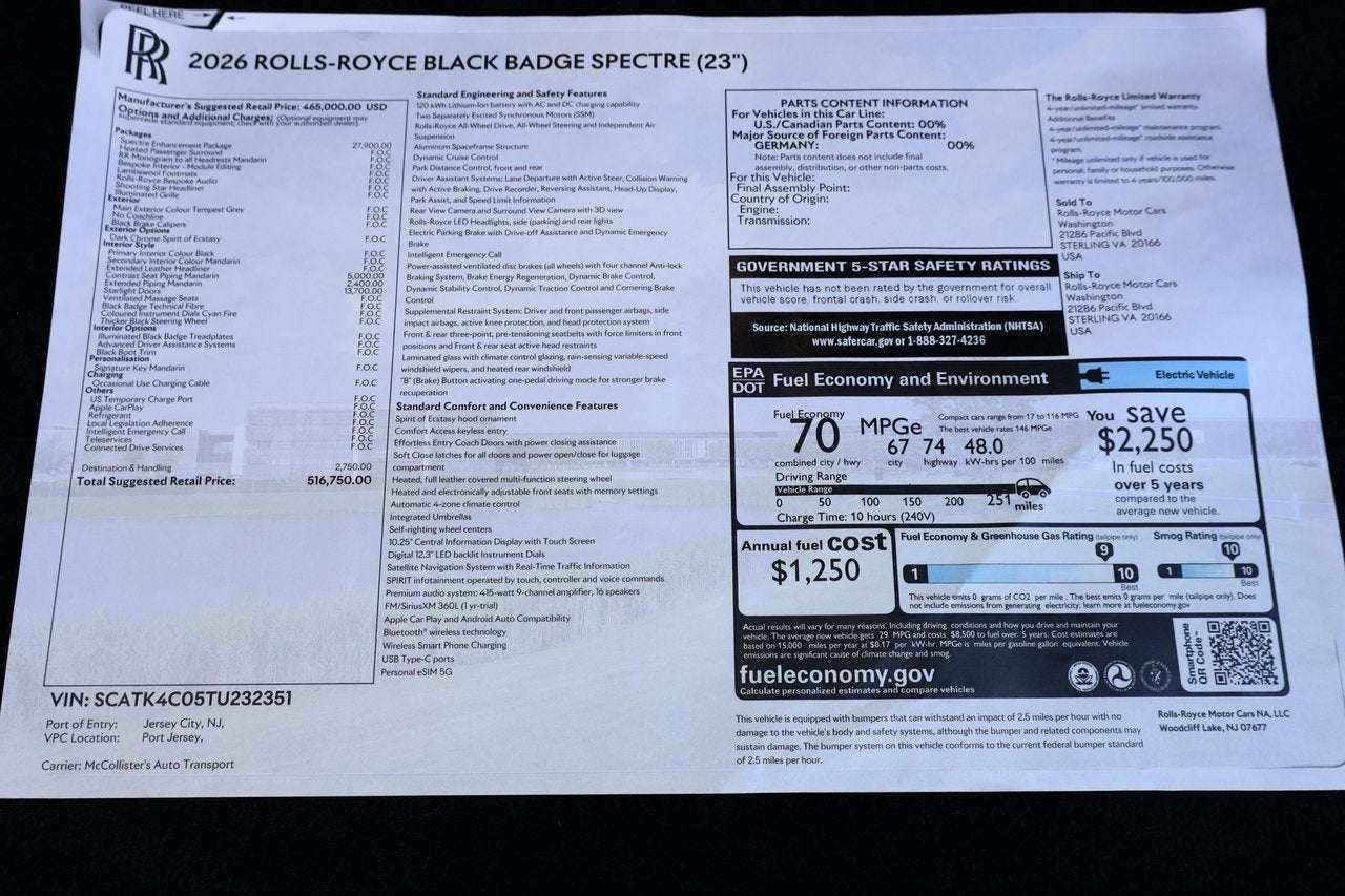 2026 Rolls-Royce Spectre 