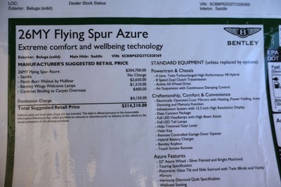 2026 Bentley Flying Spur Azure
