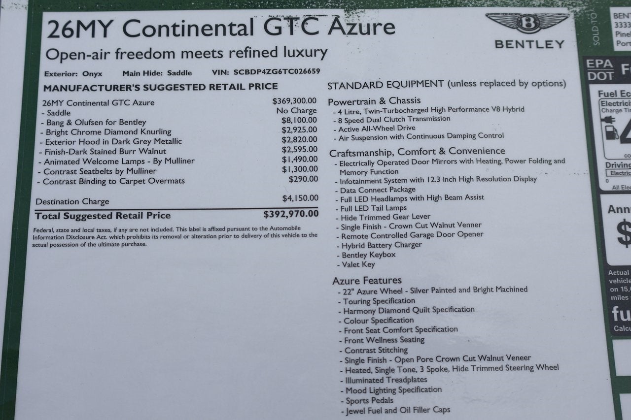 2026 Bentley Azure Base
