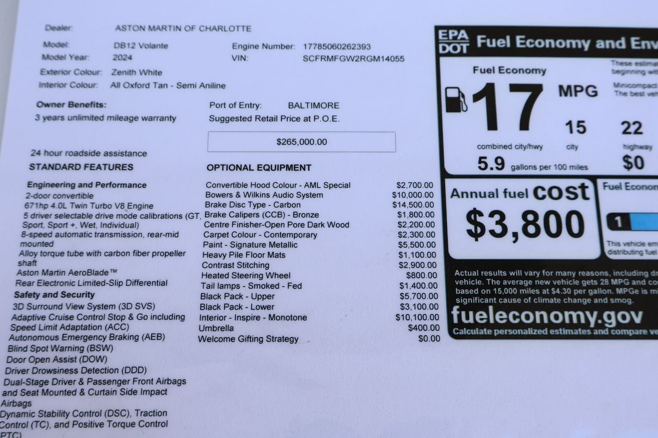 2024 Aston Martin DB12 Volante