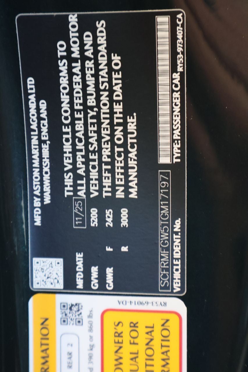 2026 Aston Martin DB12 Volante 60th