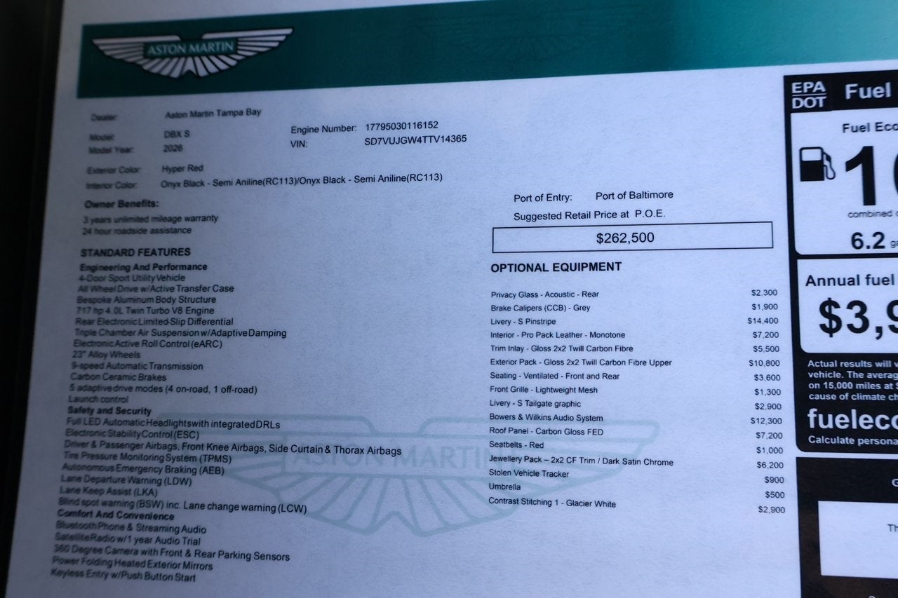 2026 Aston Martin DBX S