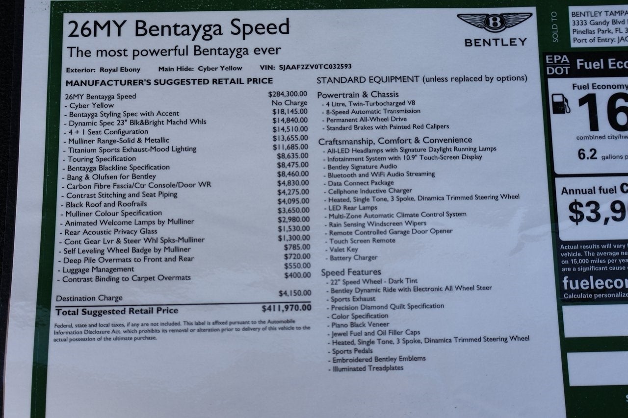 2026 Bentley Bentayga Speed