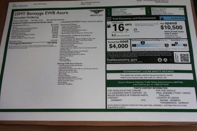 2025 Bentley Bentayga EWB V8