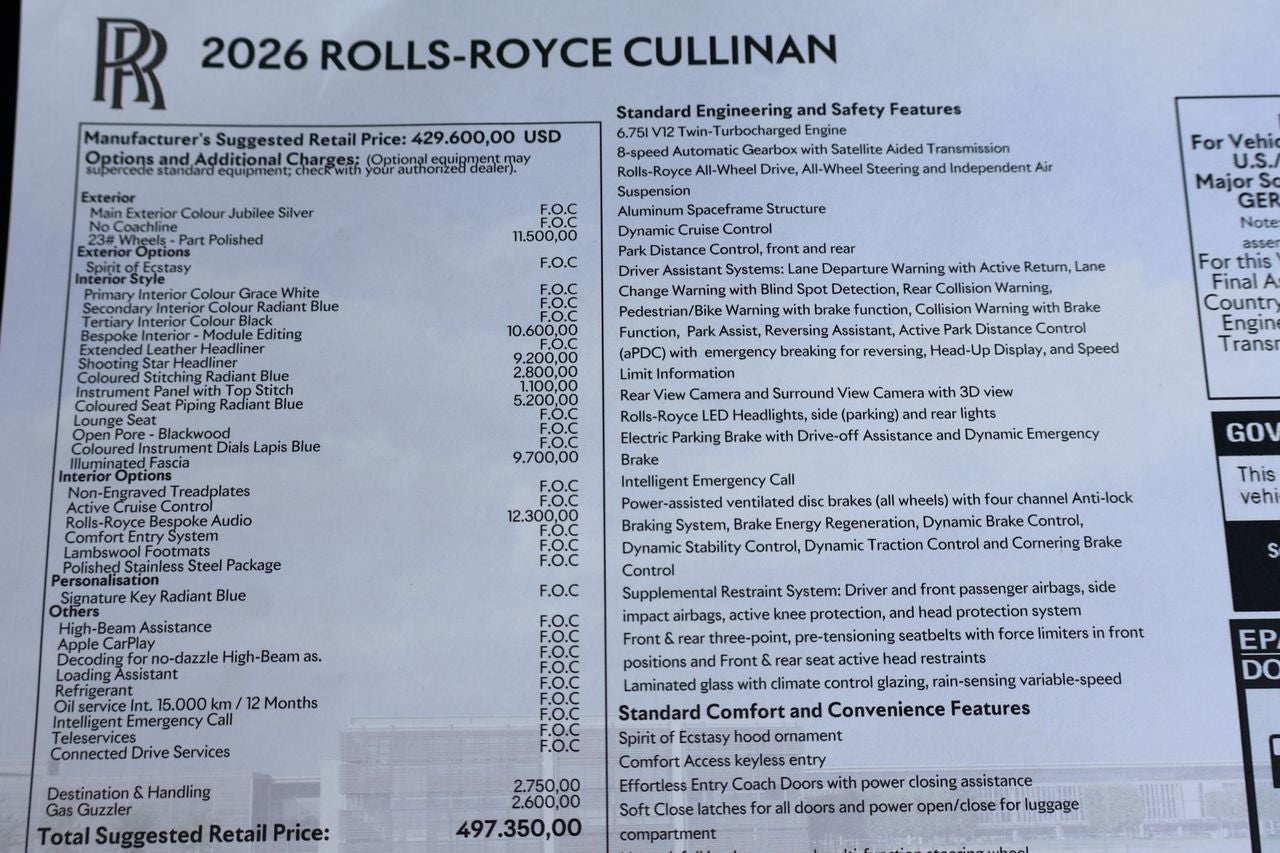2026 Rolls-Royce Cullinan Sport Utility