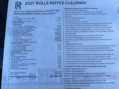 2027 Rolls-Royce Cullinan Sport Utility