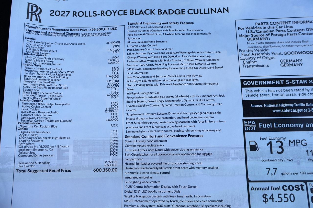 2027 Rolls-Royce Cullinan Black Badge