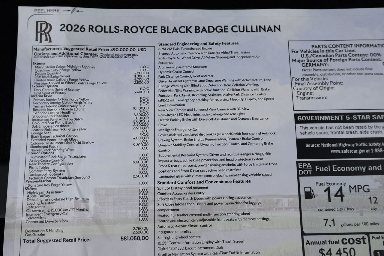 2026 Rolls-Royce Cullinan Black Badge