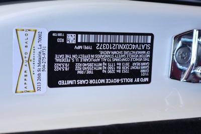 2022 Rolls-Royce Cullinan Sport Utility