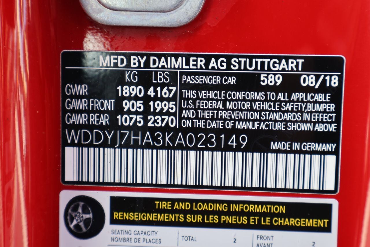 2019 Mercedes-Benz AMG® GT Base