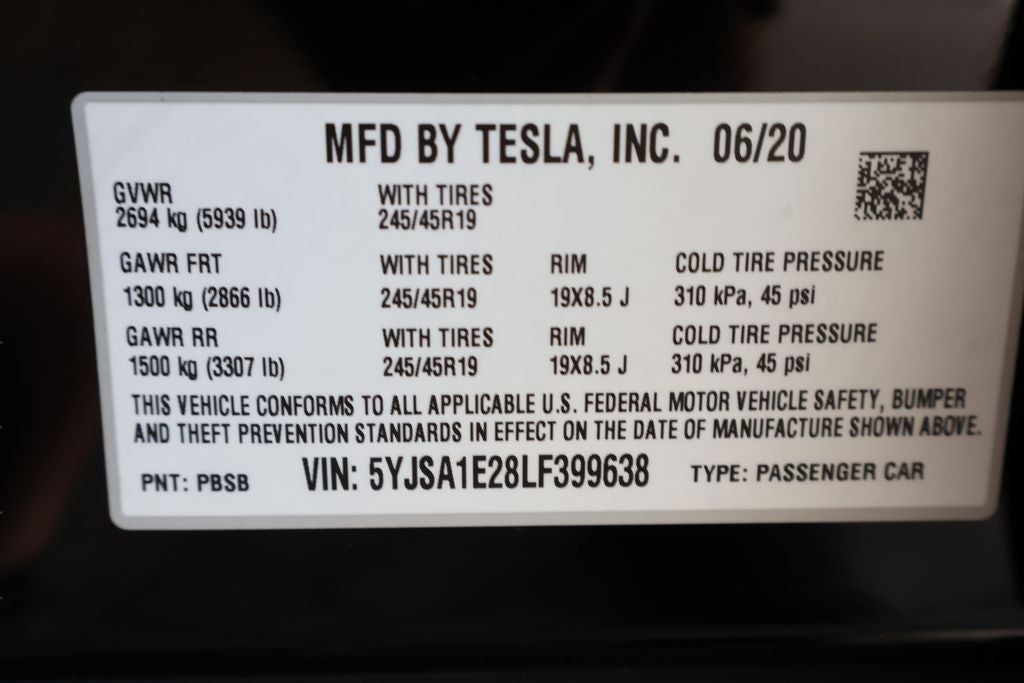 2020 Tesla Model S Base