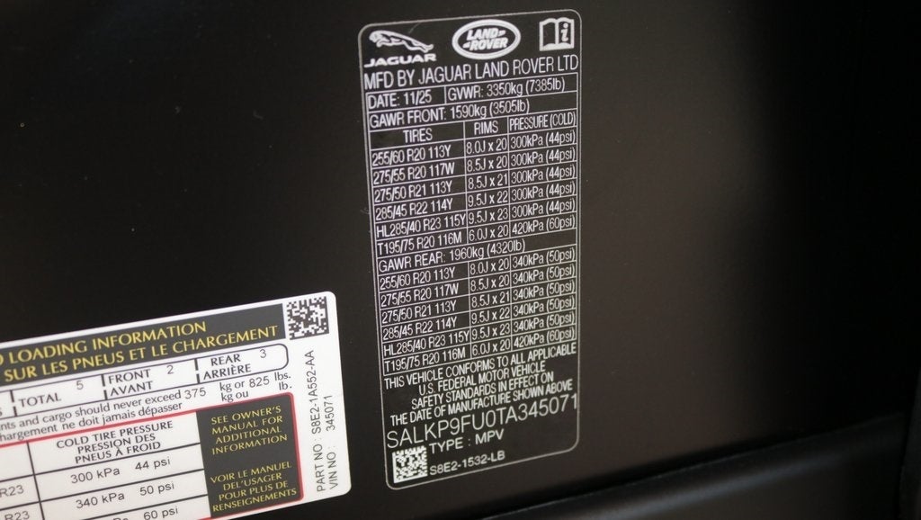 2026 Land Rover Range Rover SE