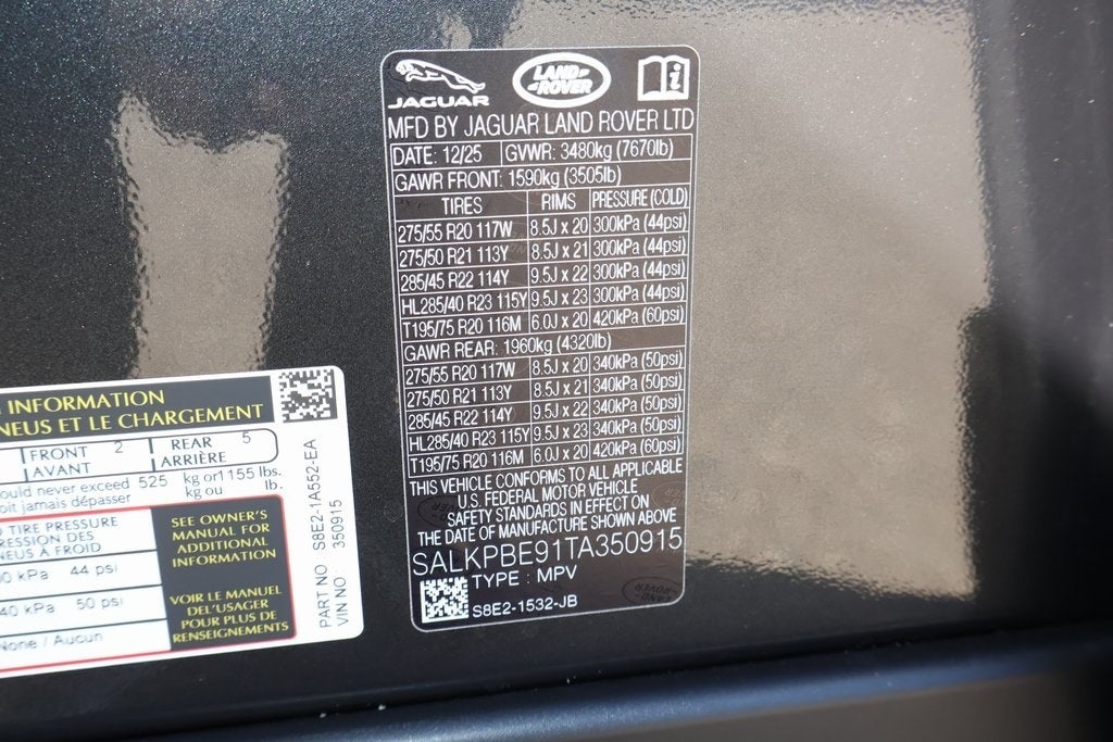 2026 Land Rover Range Rover SE LWB