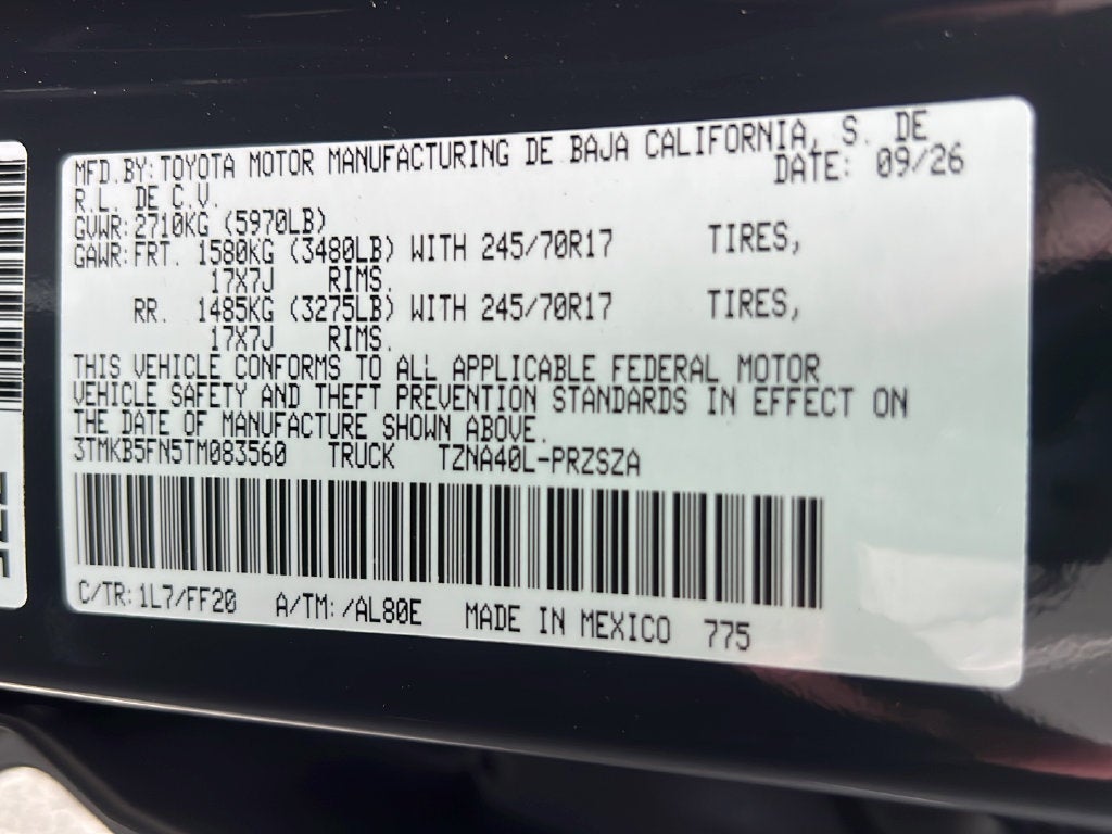 2026 Toyota Tacoma SR5