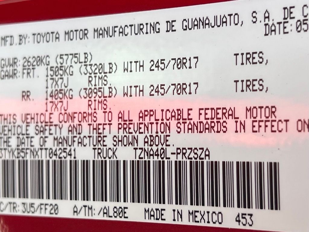 2026 Toyota Tacoma SR5