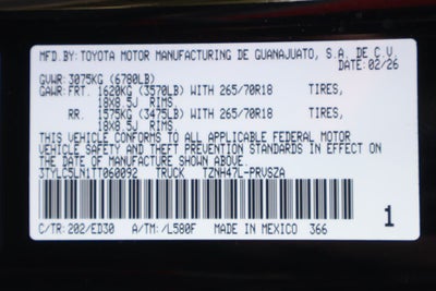 2026 Toyota Tacoma i-FORCE MAX Tacoma TRD Pro
