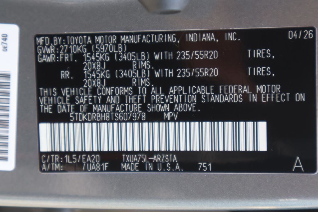 2026 Toyota Highlander XSE