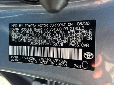 2027 Toyota Corolla Hybrid SE
