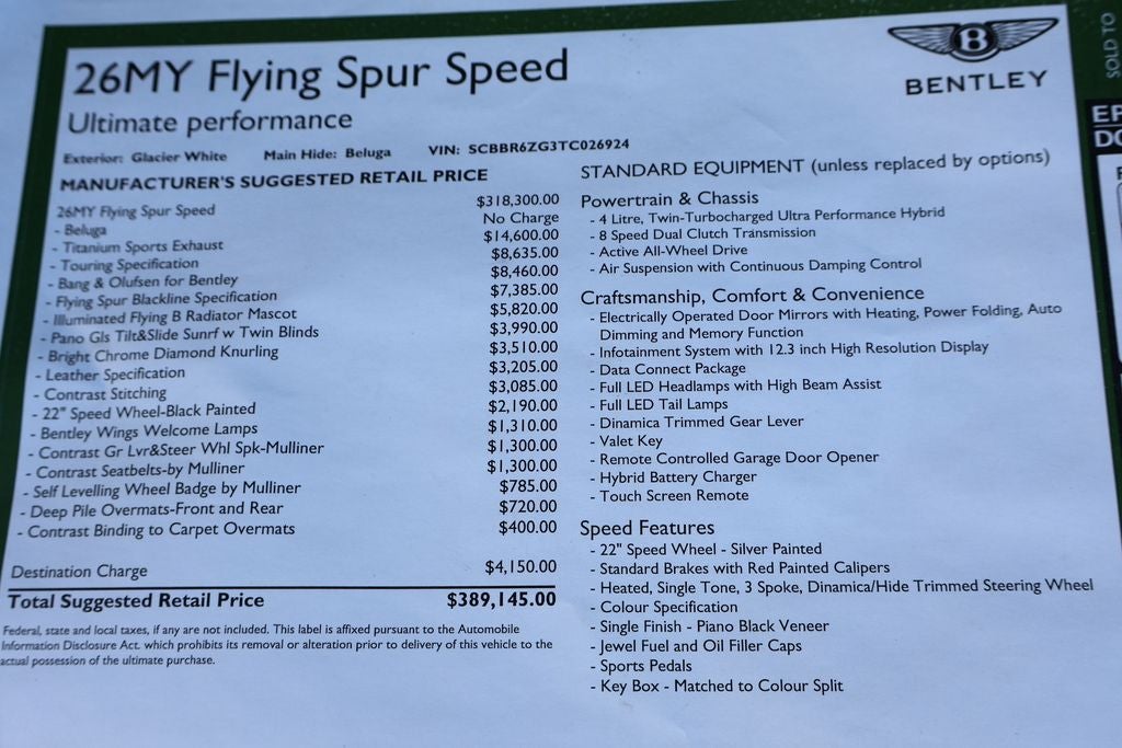 2026 Bentley Continental GTC Speed