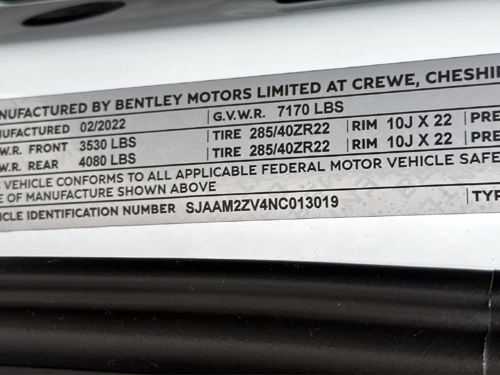 2022 Bentley Bentayga Base