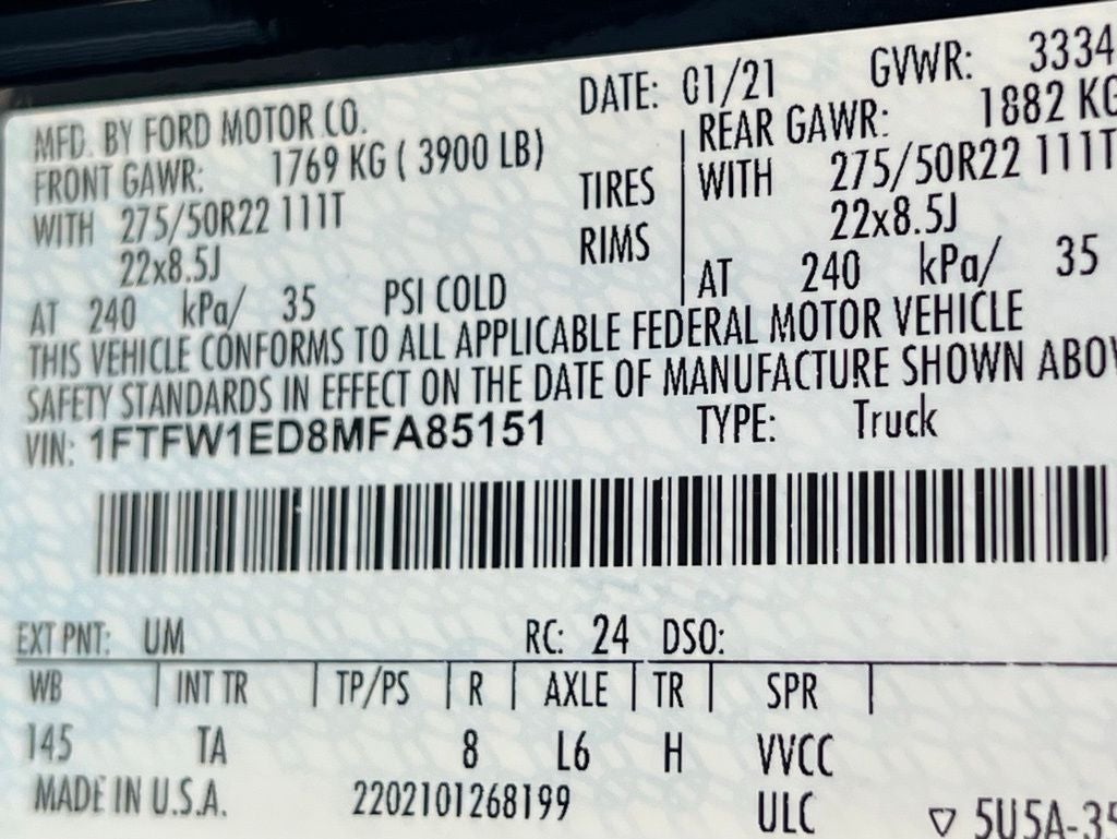 2021 Ford F-150 Limited