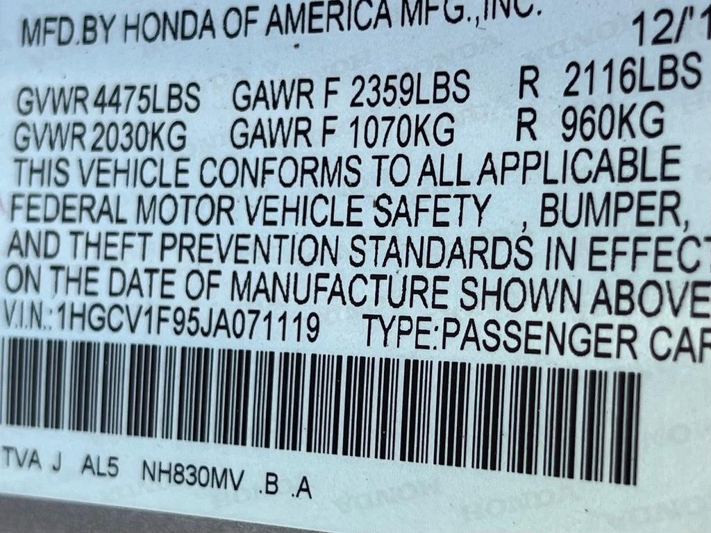 2018 Honda Accord Touring