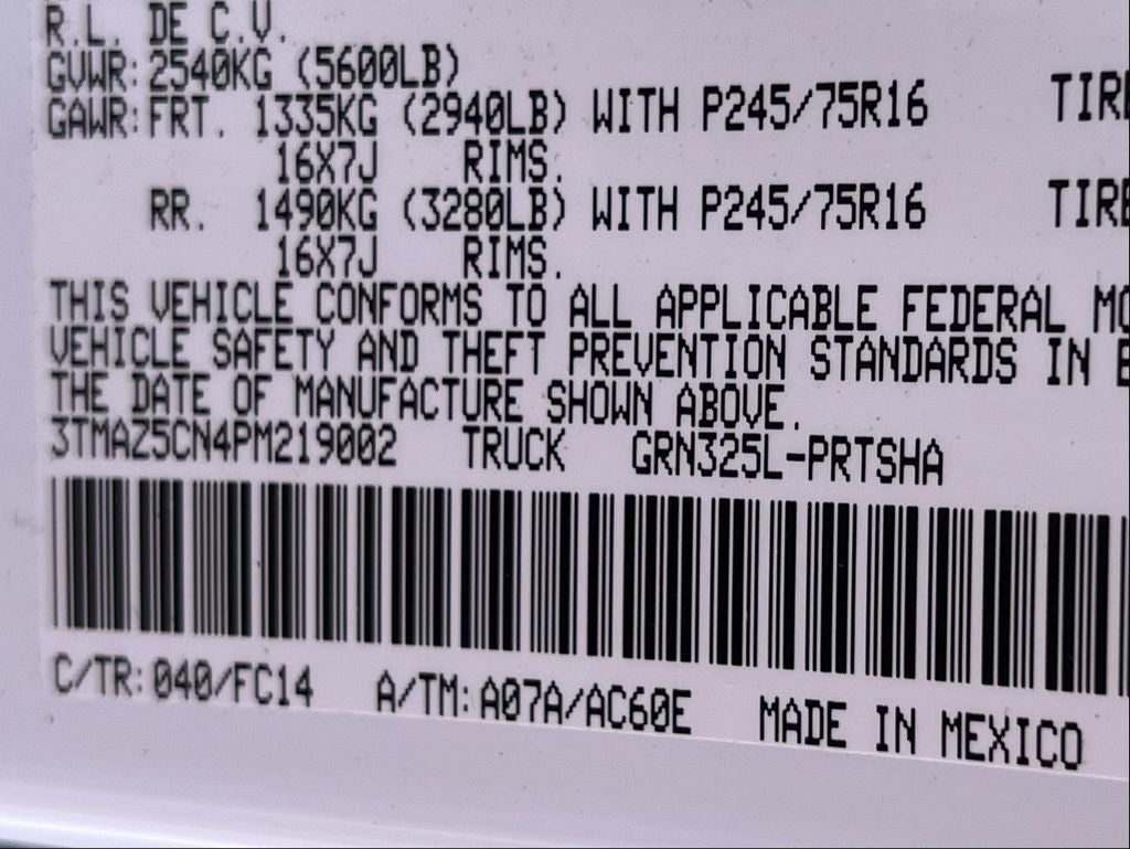 2023 Toyota Tacoma SR5 V6