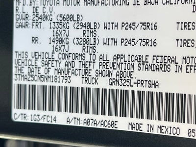 2022 Toyota Tacoma SR5 V6