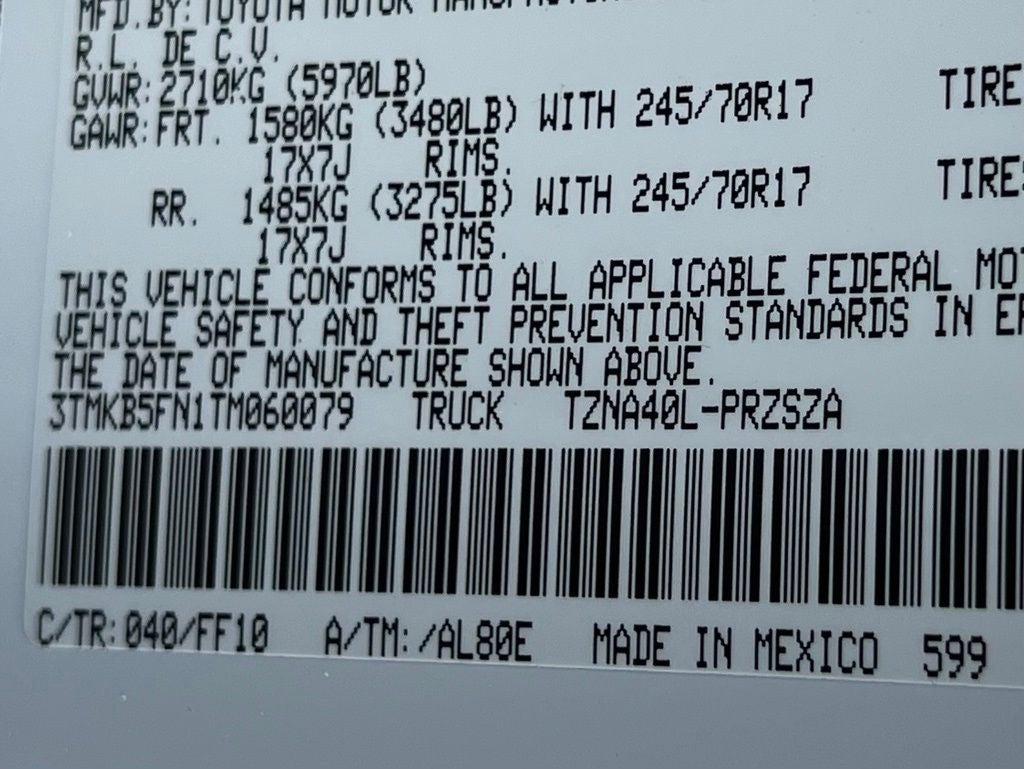 2026 Toyota Tacoma SR5