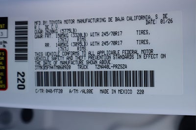 2026 Toyota Tacoma SR5