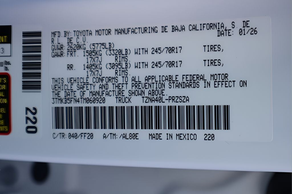 2026 Toyota Tacoma SR5