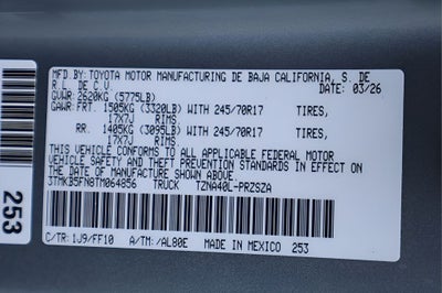 2026 Toyota Tacoma SR5