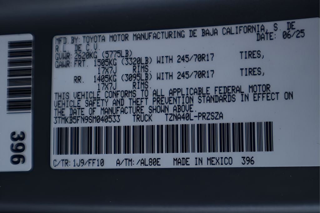 2025 Toyota Tacoma SR5