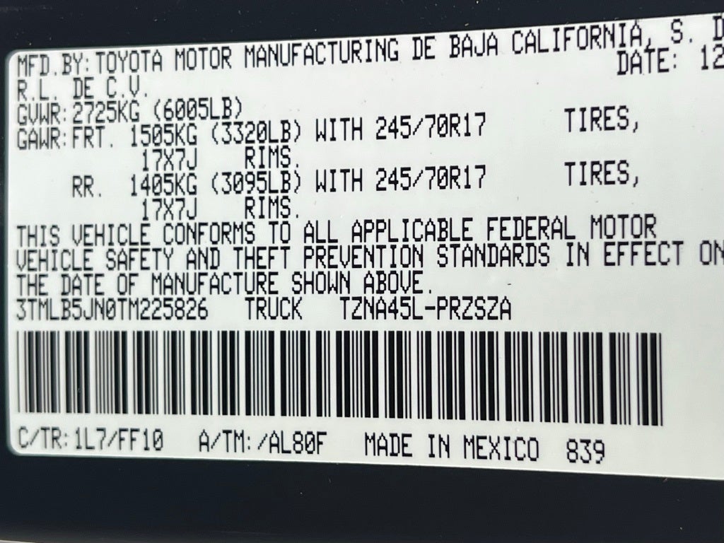 2026 Toyota Tacoma SR5