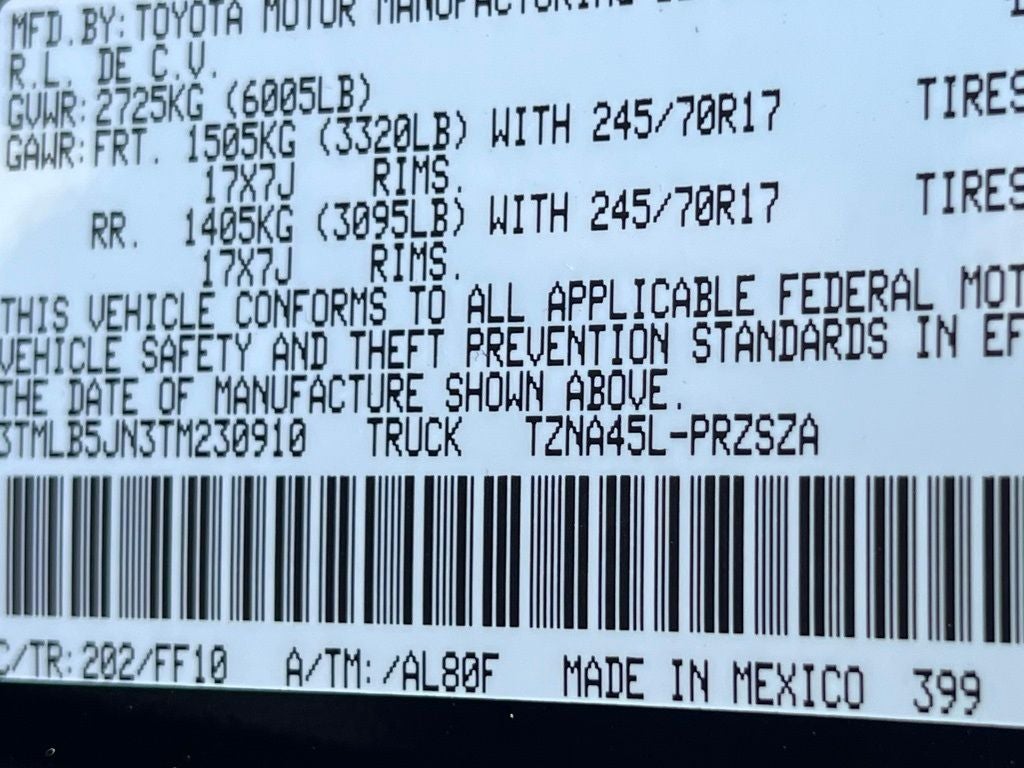 2026 Toyota Tacoma SR5