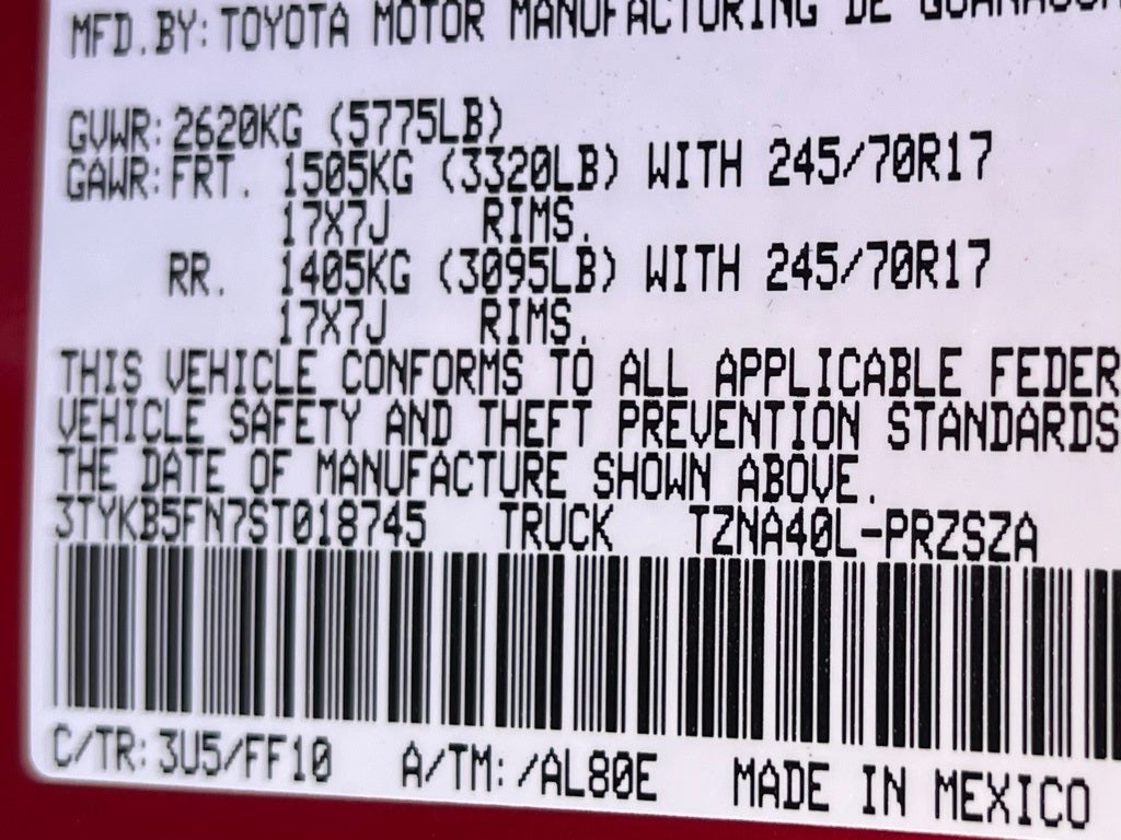 2025 Toyota Tacoma SR5