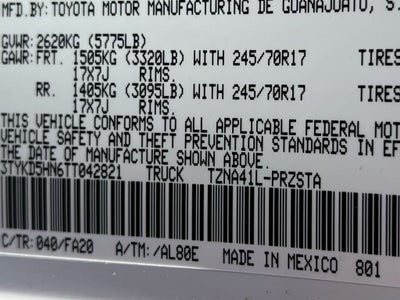 2026 Toyota Tacoma SR