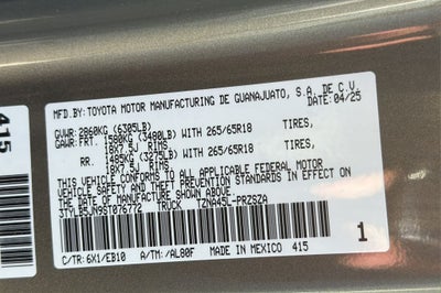 2025 Toyota Tacoma Limited