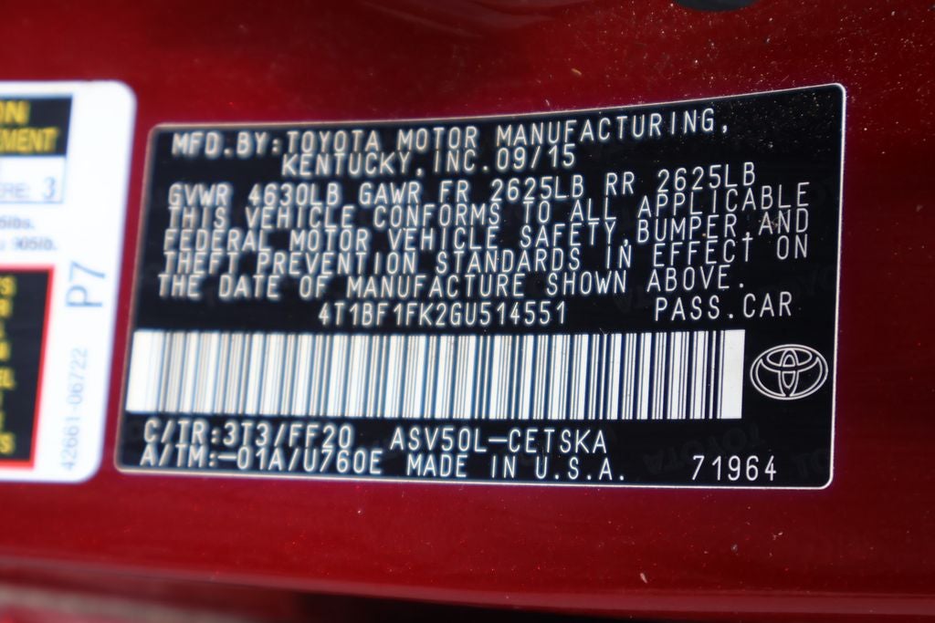 2016 Toyota Camry SE