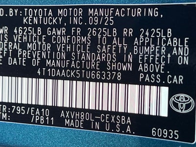 2026 Toyota Camry SE