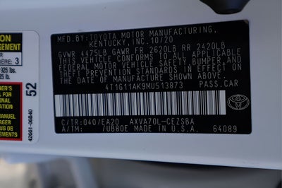 2021 Toyota Camry Base