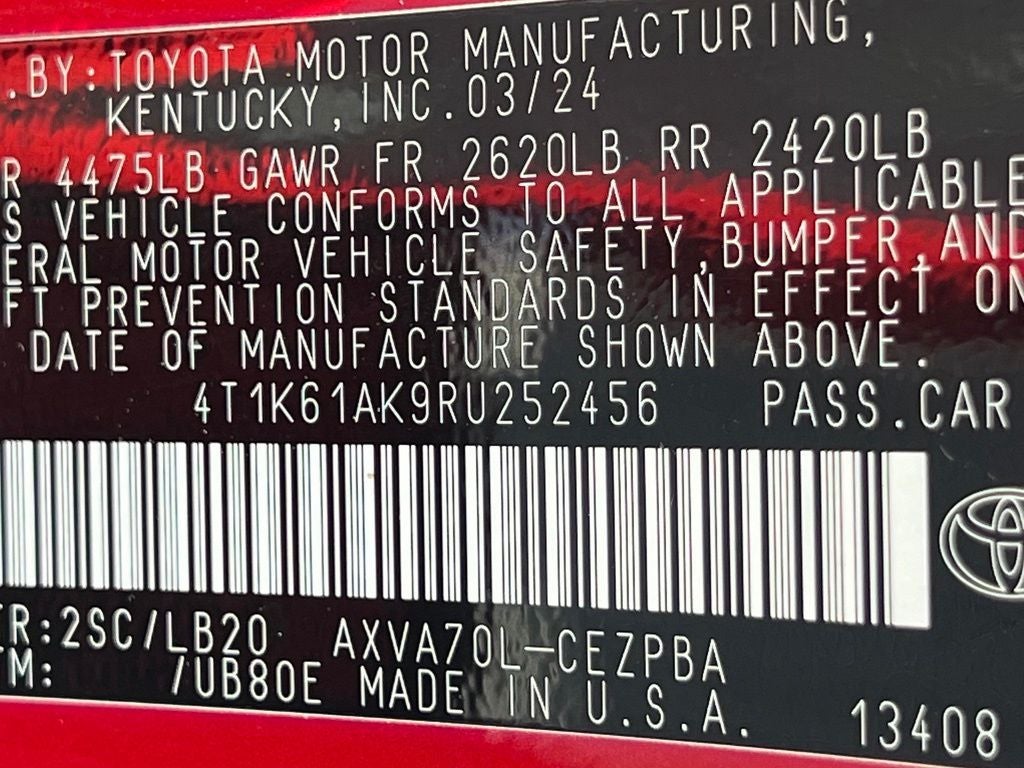 2024 Toyota Camry XSE
