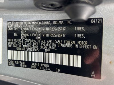 2021 Toyota Sienna LE 8 Passenger